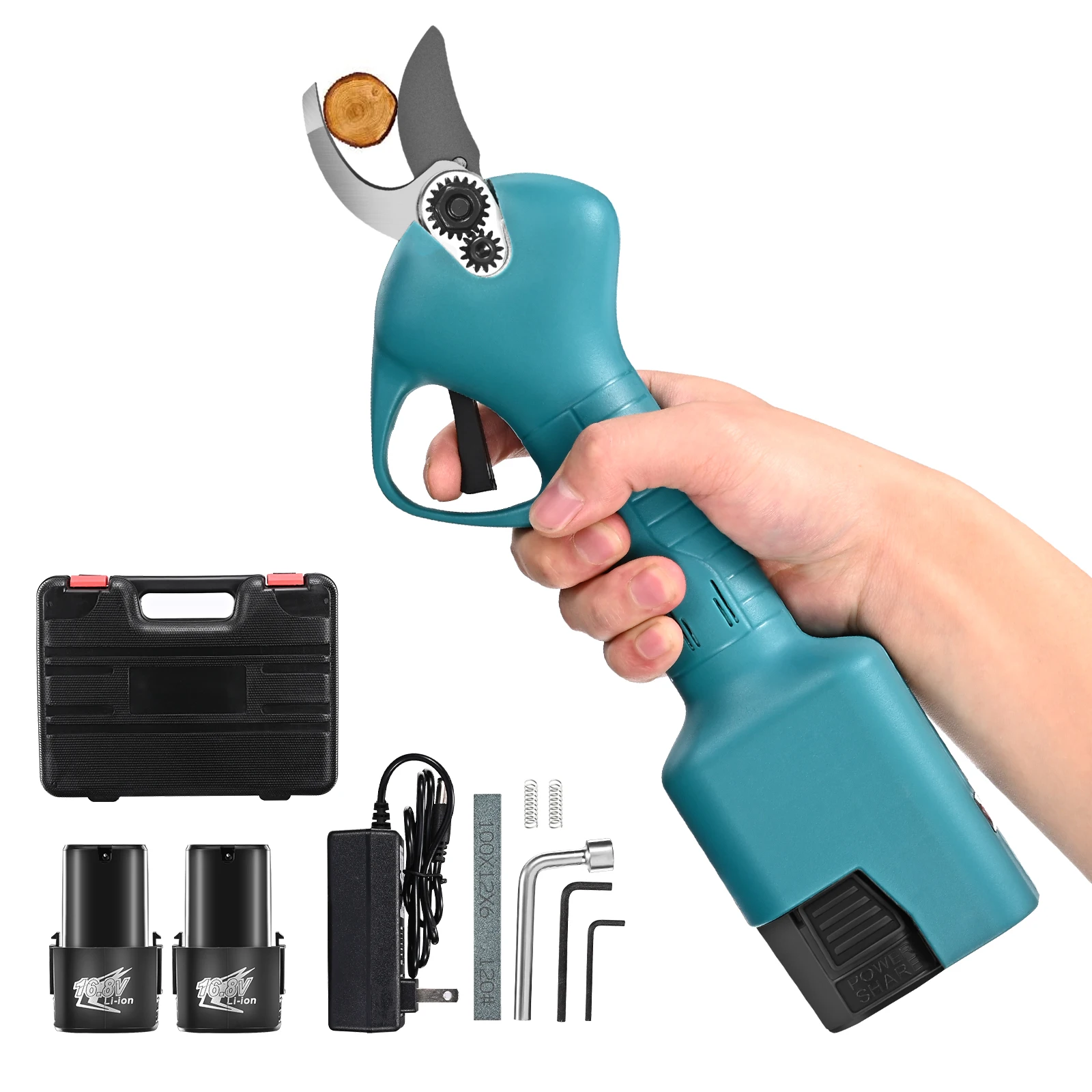 

16.8V 500W Cordless Pruner 25mm Electric Pruning Shear Efficient Fruit Tree Bonsai Pruning Branches Cutter Landscaping Tool