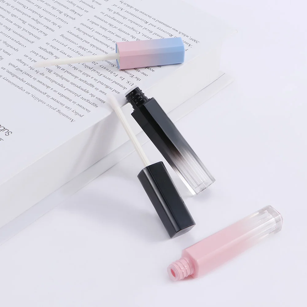 

10Pcs Gradient Color Lip Gloss Tube Plastic Strip Lip Glaze Empty Tube DIY Handmade Lipstick Container