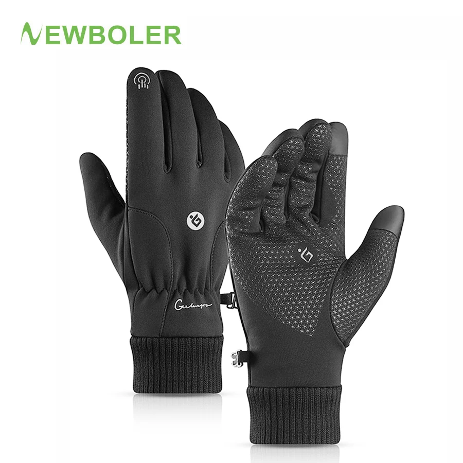 Перчатки NEWBOLER теплые зимние для спорта на открытом воздухе с сенсорным