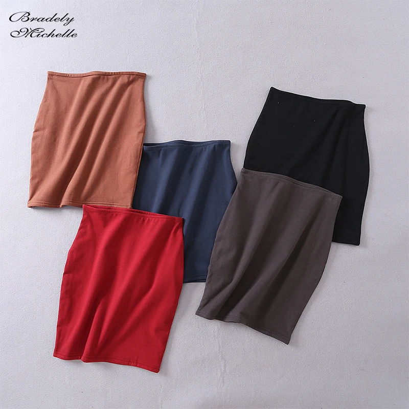 Fashion Women Summer Tight Bodycon Pleated Pencil Skirt Solid Sexy Elastic High-Waist Mini | Женская одежда