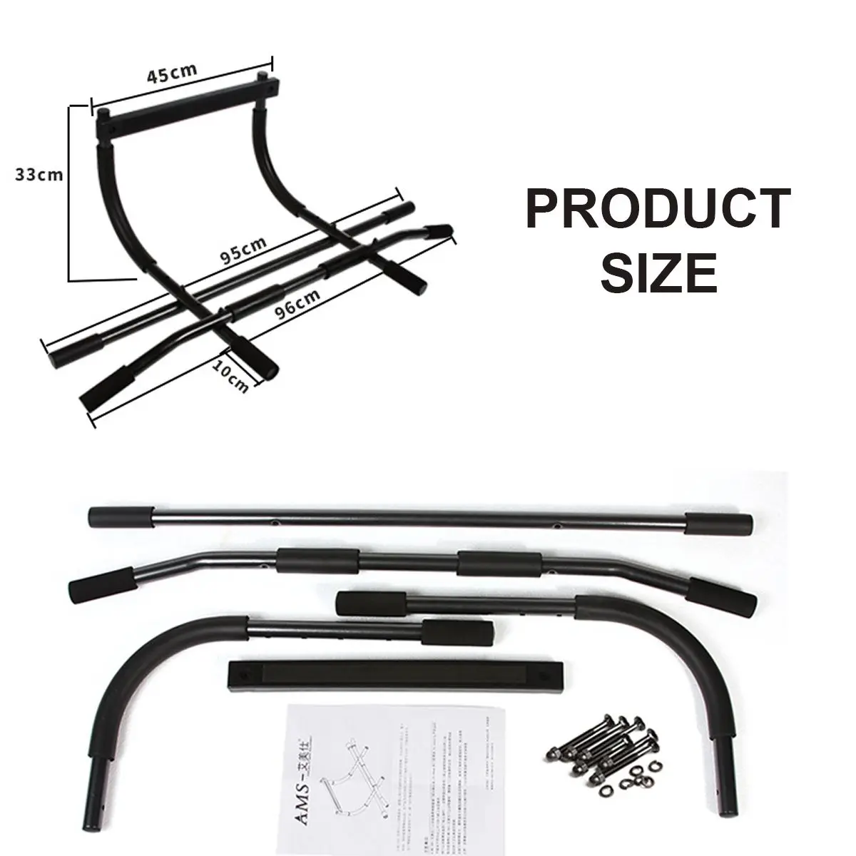 

Steel Wall Mount Pull Up Bar Chin Exercise Equipment Upper Body Home Gym Fitness Steel Wall Mount Pull up Bar Chin