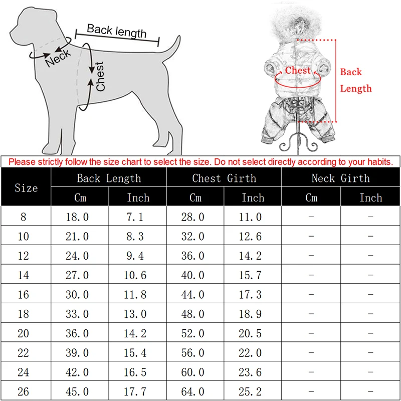 

Winter Pet Dog Clothes Thicken Warm Jacket For Small Large Dogs Waterproof Puppy Pet Coat Chihuahua Pug French Bulldog Clothing