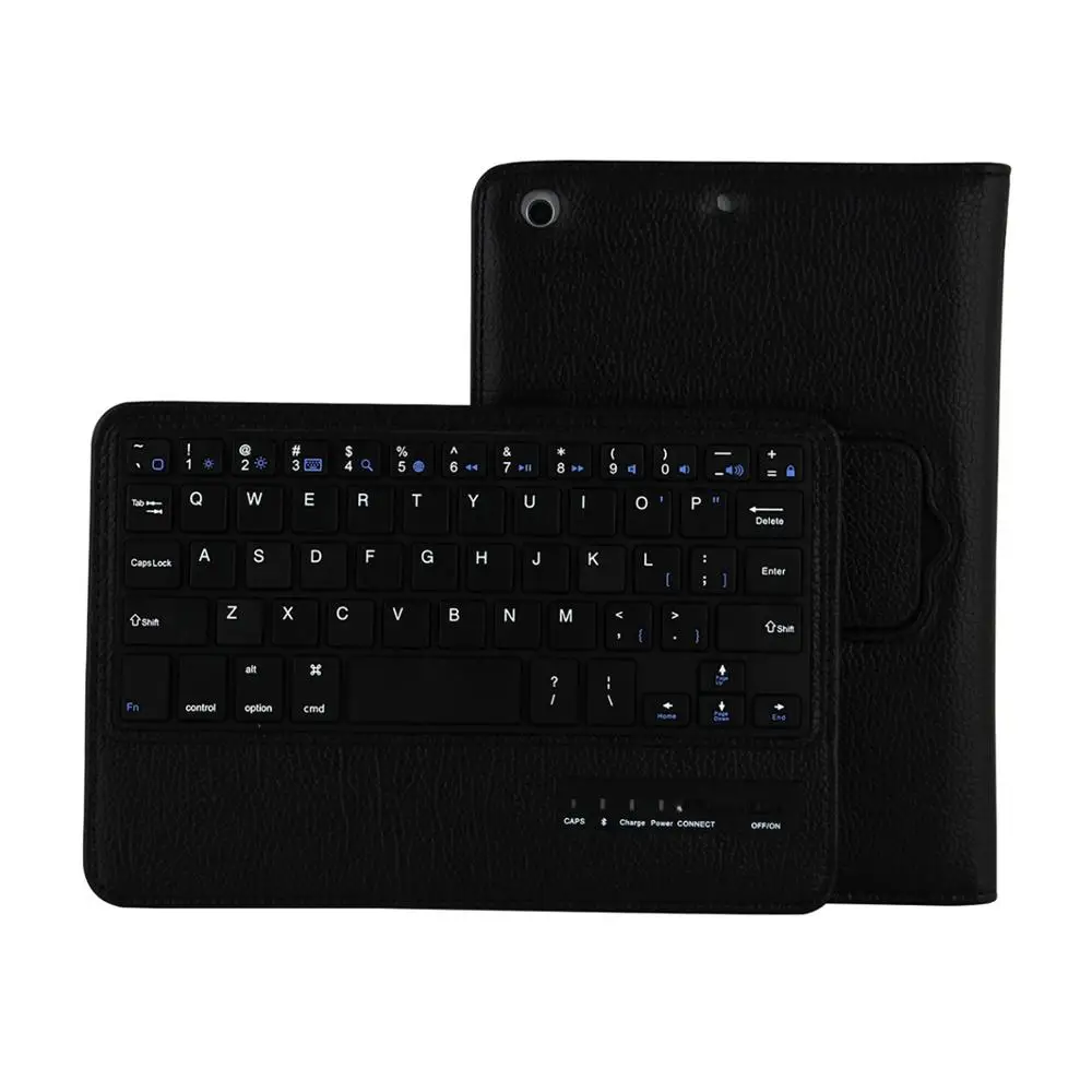 Mini 4-Black Съемная Bluetooth клавиатура для iPad Pro 12,9 дюйма mini 4 для 9,7 дюймового планшета, кожаный защитный чехол, беспроводные клавиатуры - Цвет: Mini 4-Black