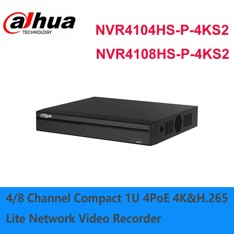 

Dahua hot sale 4 Channel Compact 1U 4PoE 4K&H.265 Lite Network Video Recorder NVR4104HS-P-4KS2