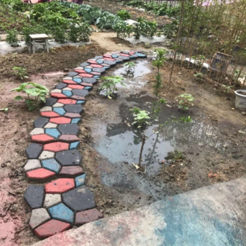 Ew Черная Пластиковая форма для мощения своими руками дома сада пола дороги