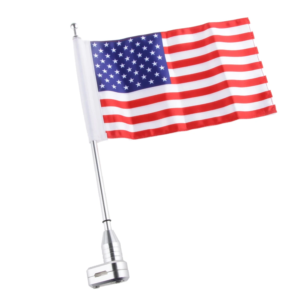Motorcycle 10x6 inch American Flag with Luggage Rack Pole Mount Sissy Bar for Honda Golden Wing GL1800 | Автомобили и мотоциклы