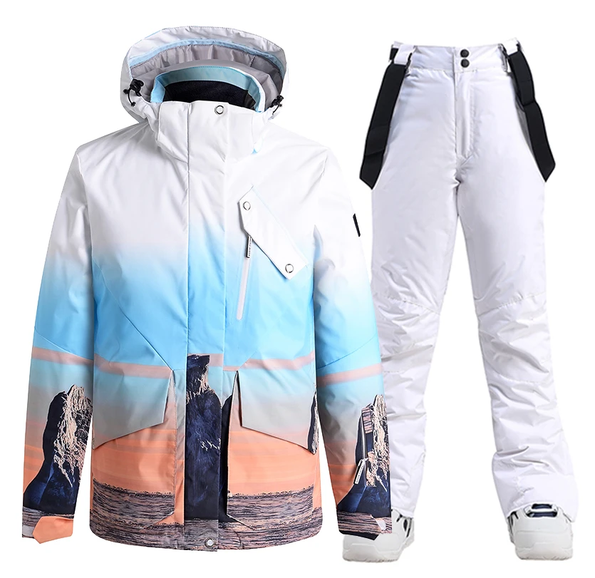 

New Men's or Women's Ice Snow Suit Wear Snowboarding Clothing Waterproof Winter Warm Costumes Ski Sets Jackets and Pants Unsex