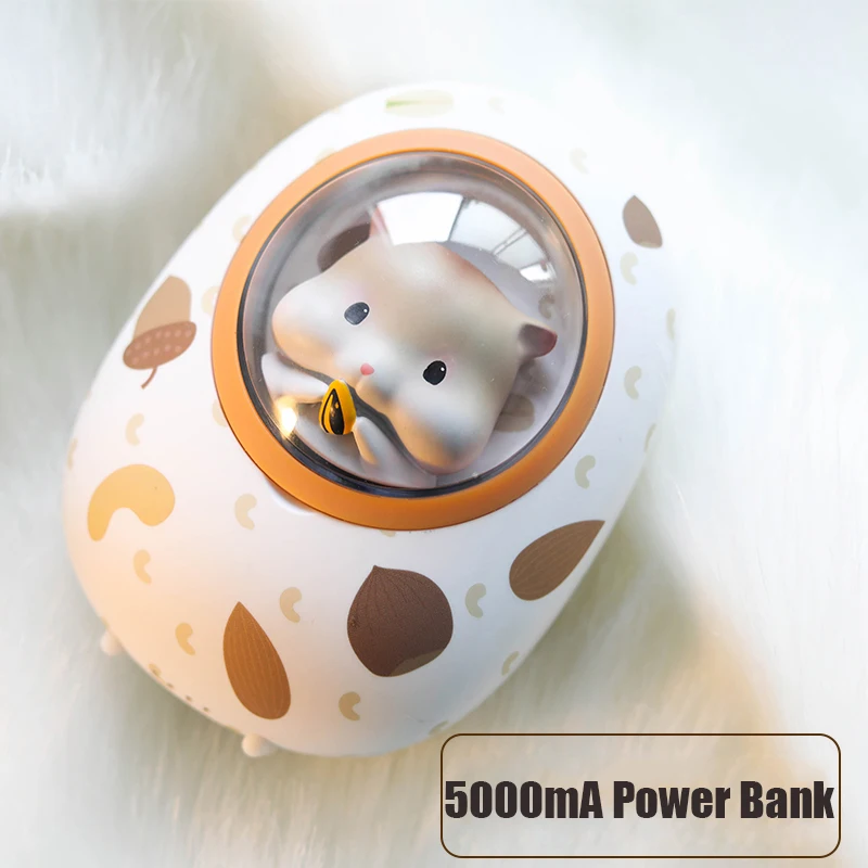 Мини-портативный внешний аккумулятор 5000 мАч, милая космическая капсула для хомяка, зарядка от USB, грелки для рук для девушки, любит подарок, масло, кошка, внешний аккумулятор | Мобильные телефоны и аксессуары | АлиЭкспресс