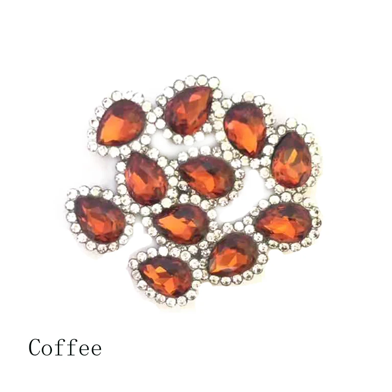 Coffee 50 шт 11x14 мм каплевидные цветные пришивные стразы с кружевным когтями стеклянные цвета северного сияния пришить коготь стразы для свадебного платья - Цвет: Coffee