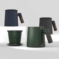 ceramic mug with handle filter lid coffee cup home porcelain cup office tea mug premium gifts tumbler tazas de caf%c3%a9 400ml mug