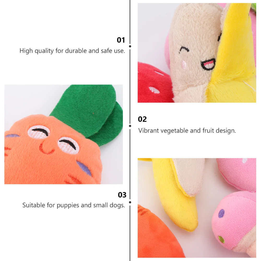 5 шт. пищалка Игрушки для маленьких собак пищевые животные плюшевые игрушки