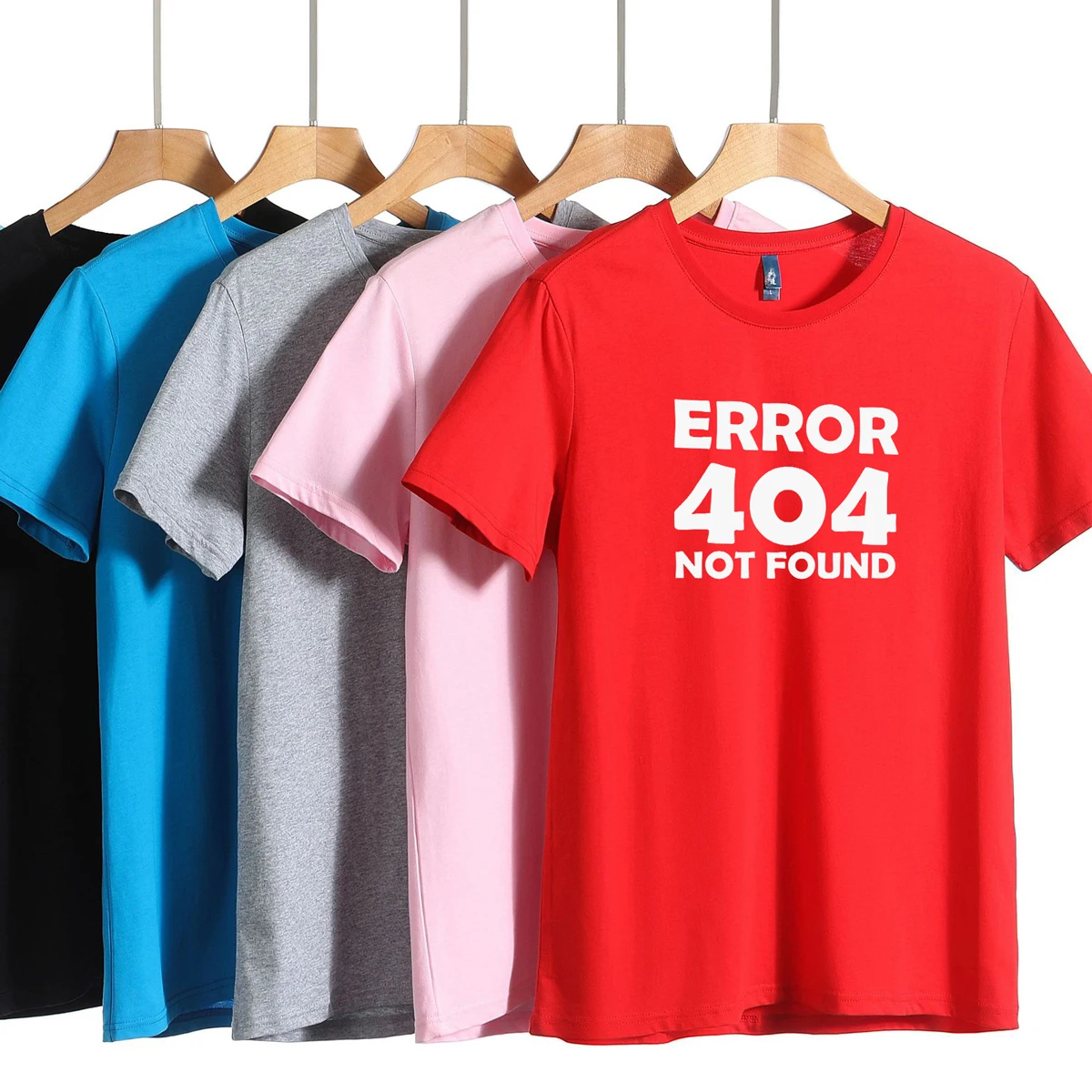 Http Code 404 Error T-Shirt Programmer Personality Frontend Backend Geek Coder Cotton Clothing Fashion Style Quality Clothes | Мужская