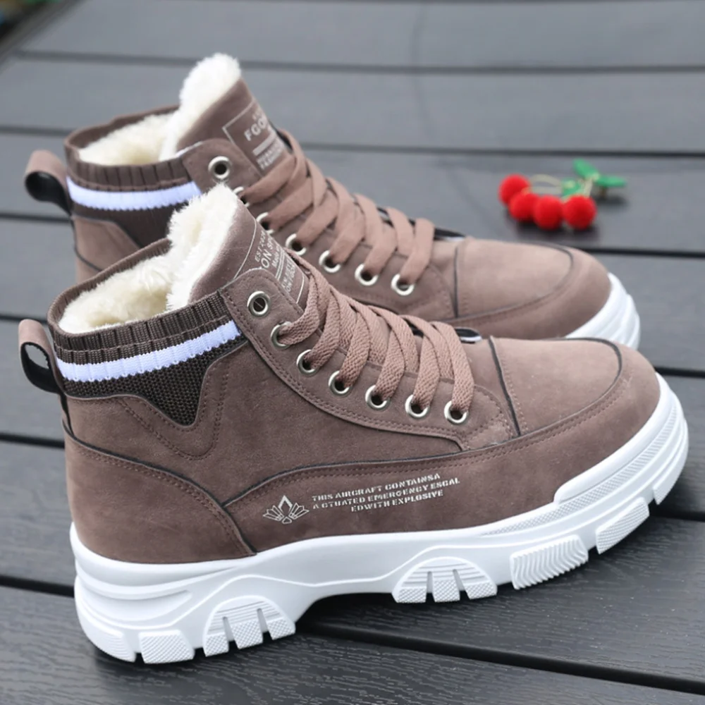 

Winter Women's Shoes Plus Velvet Thick Warm Cotton Shoes Heel Thick Bottom New Student High Top Shoes Women's Shoes Snow Boots