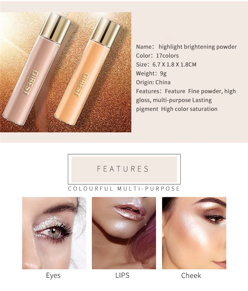 17 цветов высокий светильник er порошок водонепроницаемый Iluminador контуринг