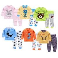 children pijamas sets baby boys girls cotton long sleeved pajamas cartoon girl clothing autumn sleepwear suit pyjama trousers