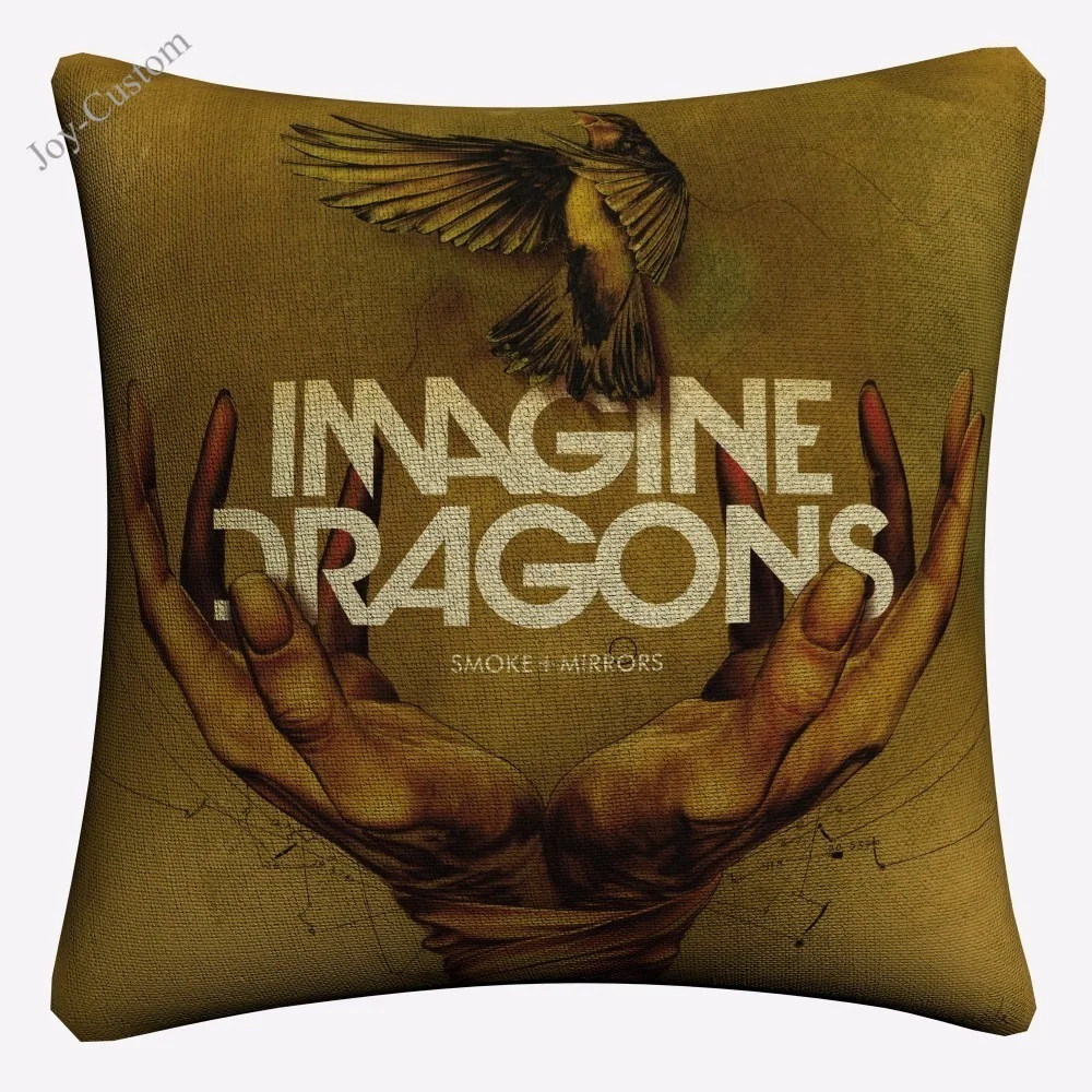 Представьте Драконы хард-рок декоративное хлопковое белье Наволочка на подушку