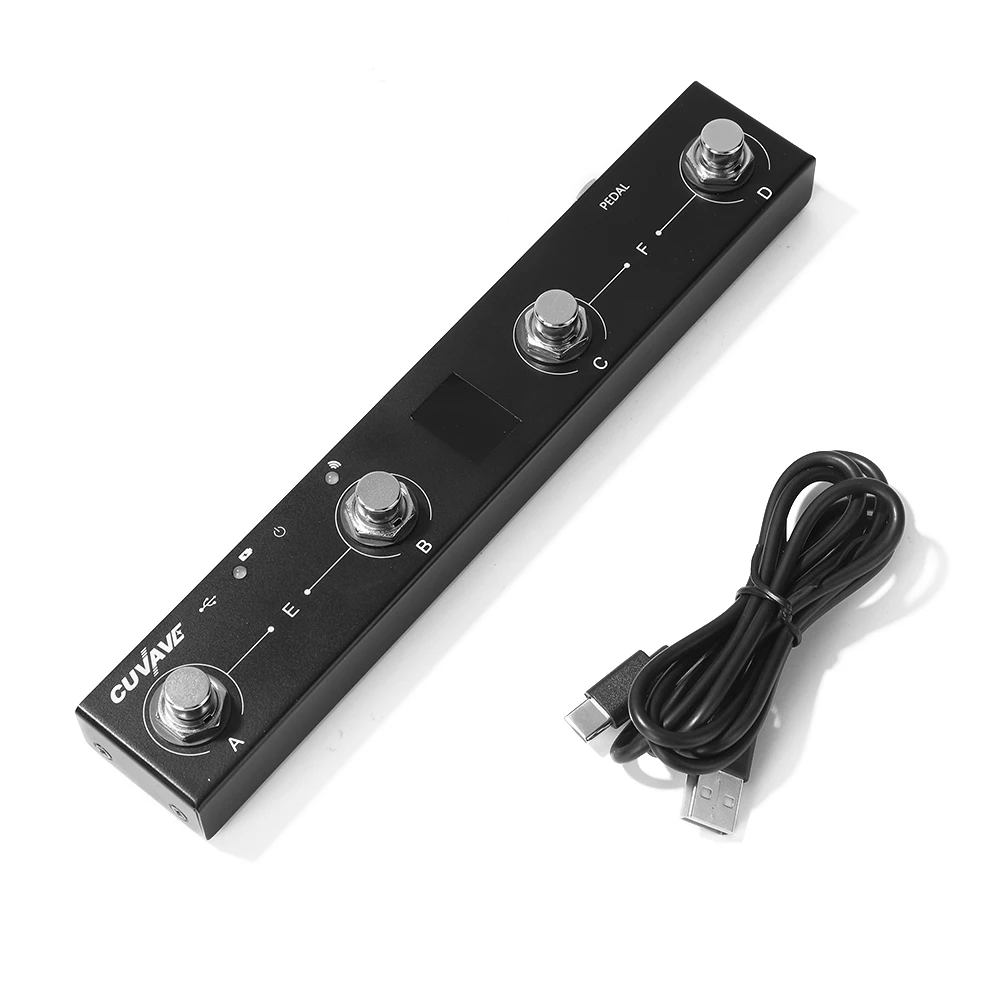 

CUVAVE 4 Buttons Footswitch Portable Mini USB Bluetooth-compatible Midi Foot Controller Pedal Control
