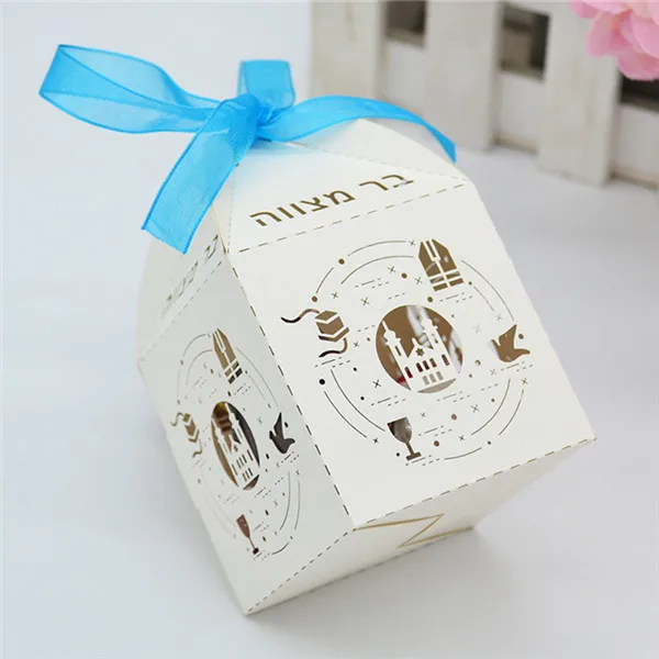 beige pearl Иудейская митвза лазерная резка Мазель тов вечерние индивидуальная подарочная коробка - Цвет: beige pearl