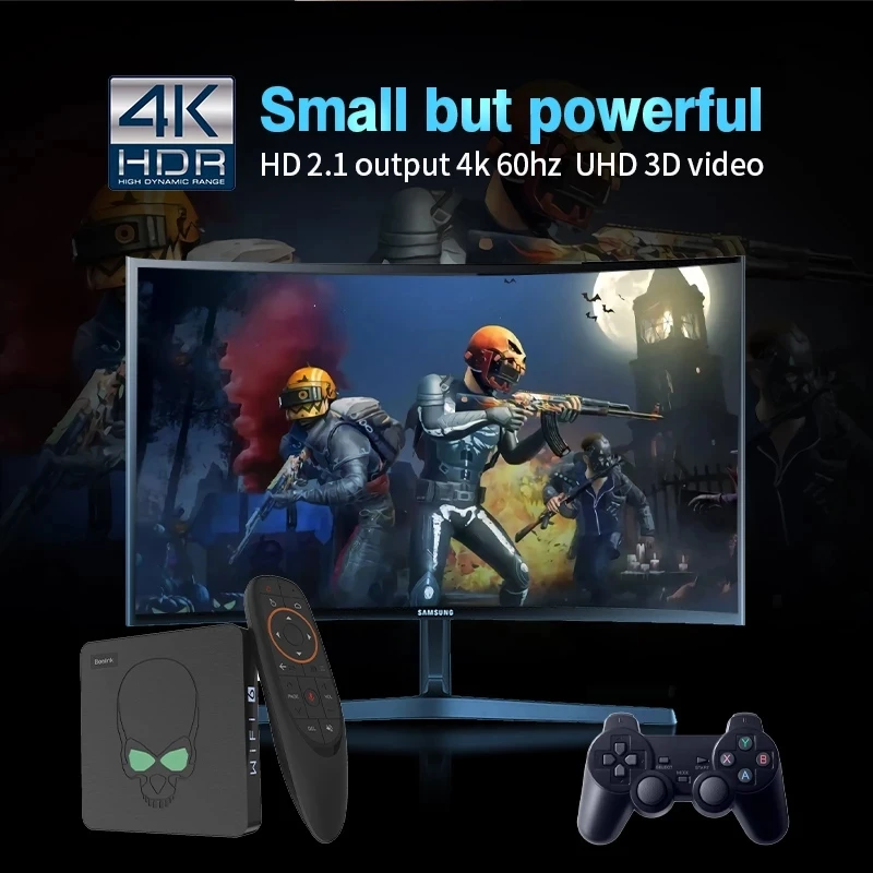 Kinhank ретро супер консоль X King Amlogic S922X Android TV Box Emuelec 4 5 видео игровая для PS1/PSP/N64/SS Wifi 6 -