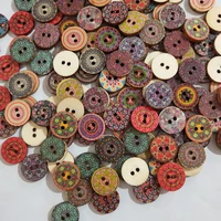 15 25mm 50pcs retro wood buttons for handwork sewing scrapbook clothing crafts diy gift card decor sewing fabric accessories