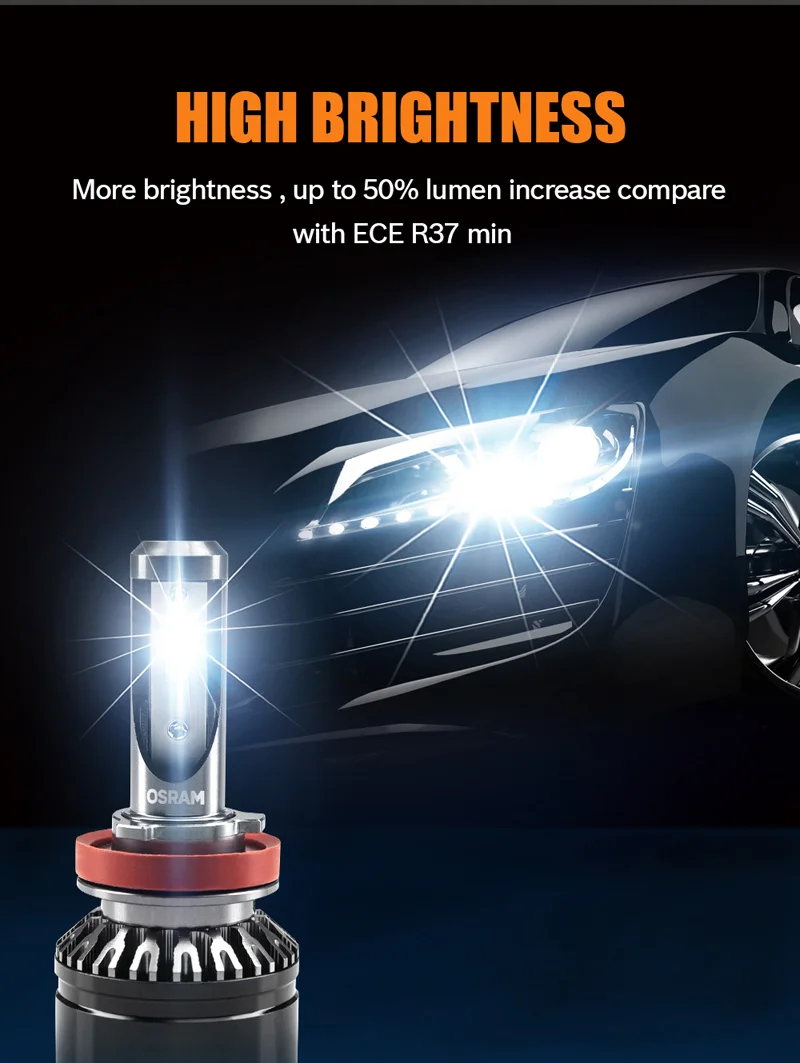Лампа Ксеноновая OSRAM СВЕТОДИОДНЫЙ H1 светодиодный расклинивающий HL фары 12V 6000K холодный белый Светодиодный лампы для автомобилей авто лампы 50% более яркий 16150CW(двойная