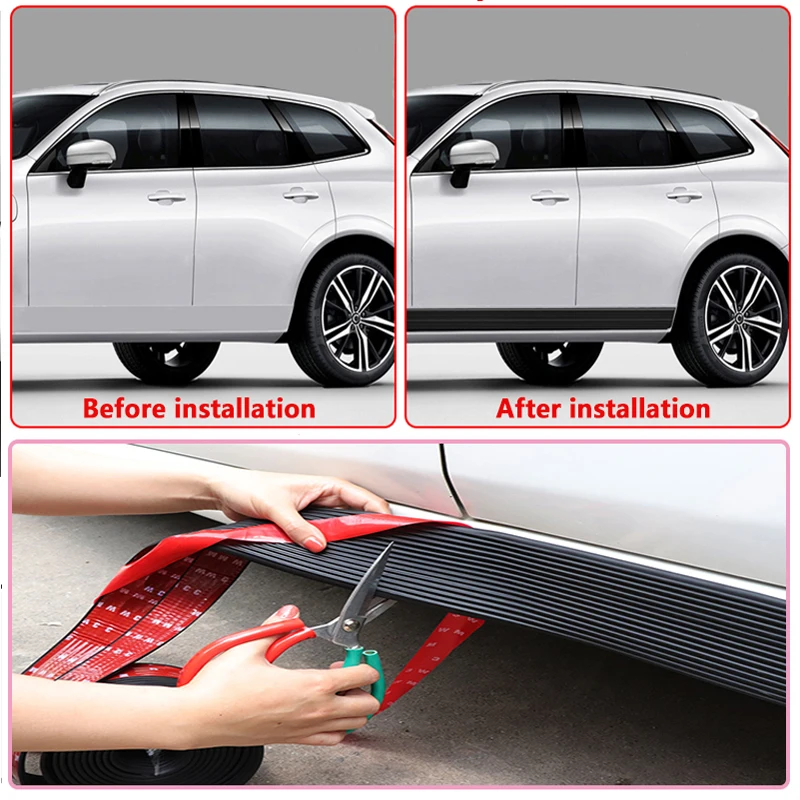 Боковые юбки автомобиля 2m4m универсальные резиновые моторы с защитой от царапин