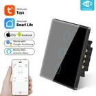 Умный сенсорный светильник ель Tuya с Wi-Fi, настенный переключатель с нулевым проводом, евро 23, работает с Alexa Google Home, концентратор не требуется