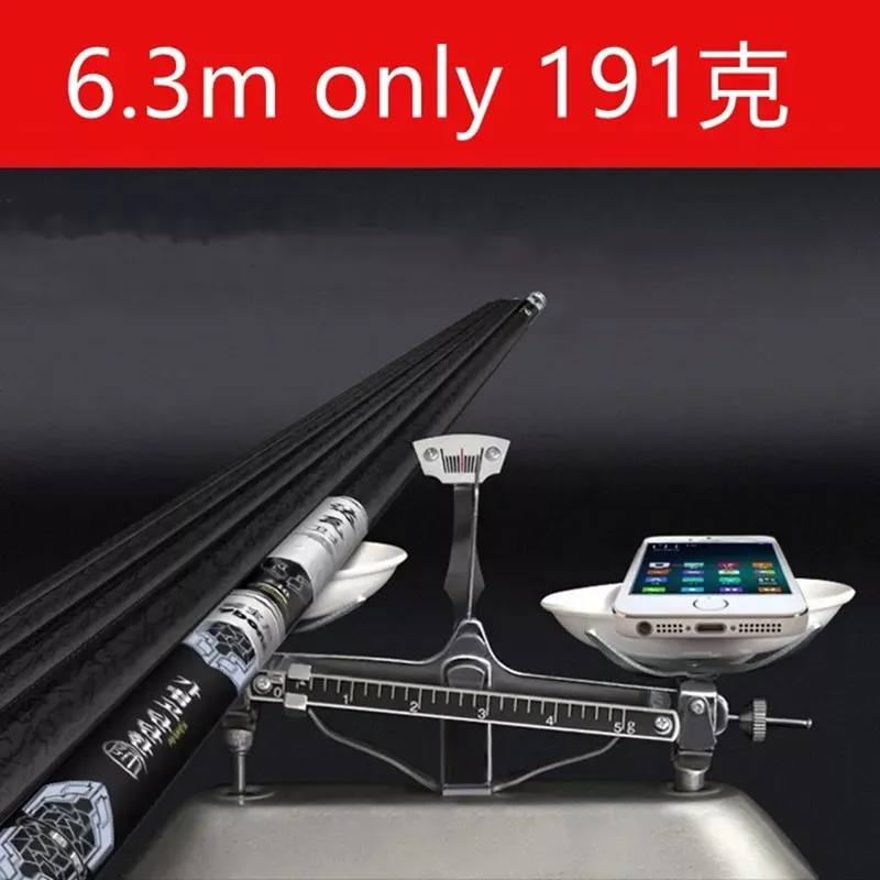 

Super Light Hard Carbon Fiber Hand Fishing Rod Telescopic Fishing Pole Stream 3.6M/4.5M/5.4M/6.3M/7.2M/8M/9M/10M