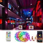 Светодиодные полосы Bluetooth WIFI контроллер гибкий RGB 5050 украшение подсветильник ка лампа светильник светящаяся строка для спальни