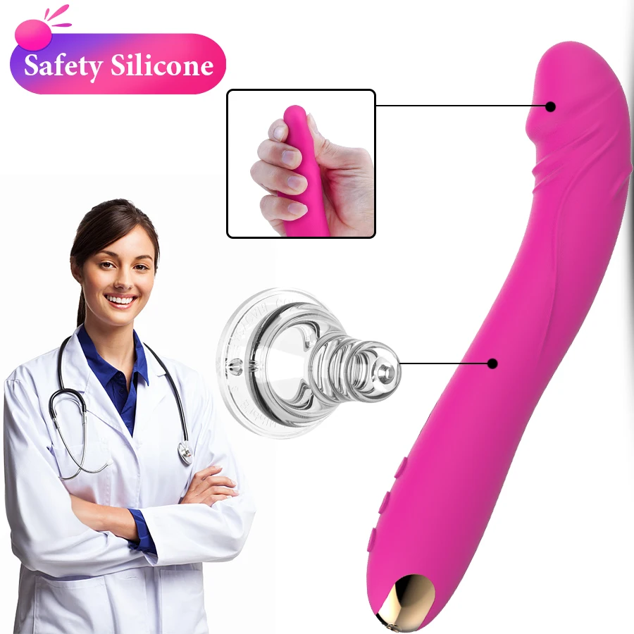 Реалистичный фаллоимитатор с 10 режимами вибратор для женщин мягкая женская