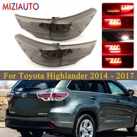 1 Set LED Rear Tail Light For Toyota Highlander 2014 - 2017 Stop Signal Brake lights Running Fog Reflector Lamp Car Accessories