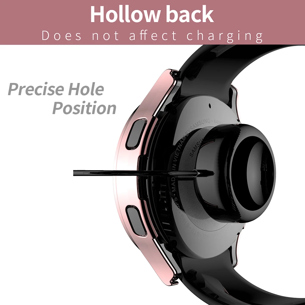 Women Diamond Hollow Cover for Samsung Galaxy Watch 5 4 40mm 44mm Case Watch4 Hard PC Bumper Bling Frame Exquisite Jewelry Shell