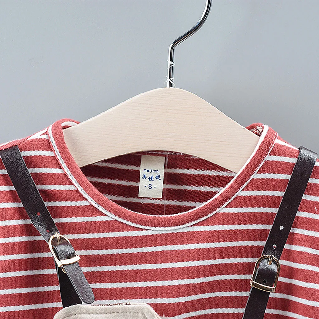 Детское платье с длинным рукавом в полоску горошек | Детская одежда и обувь