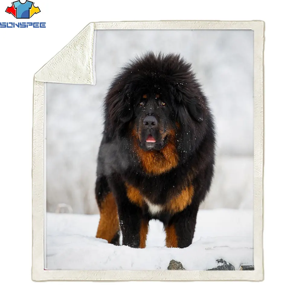 

SONSPEE Tibetan Mastiff Sweater 3D Printing Animal Kawaii Puppy Blanket Harajuku Men’s and Women’s Super Skin-friendly Blanket