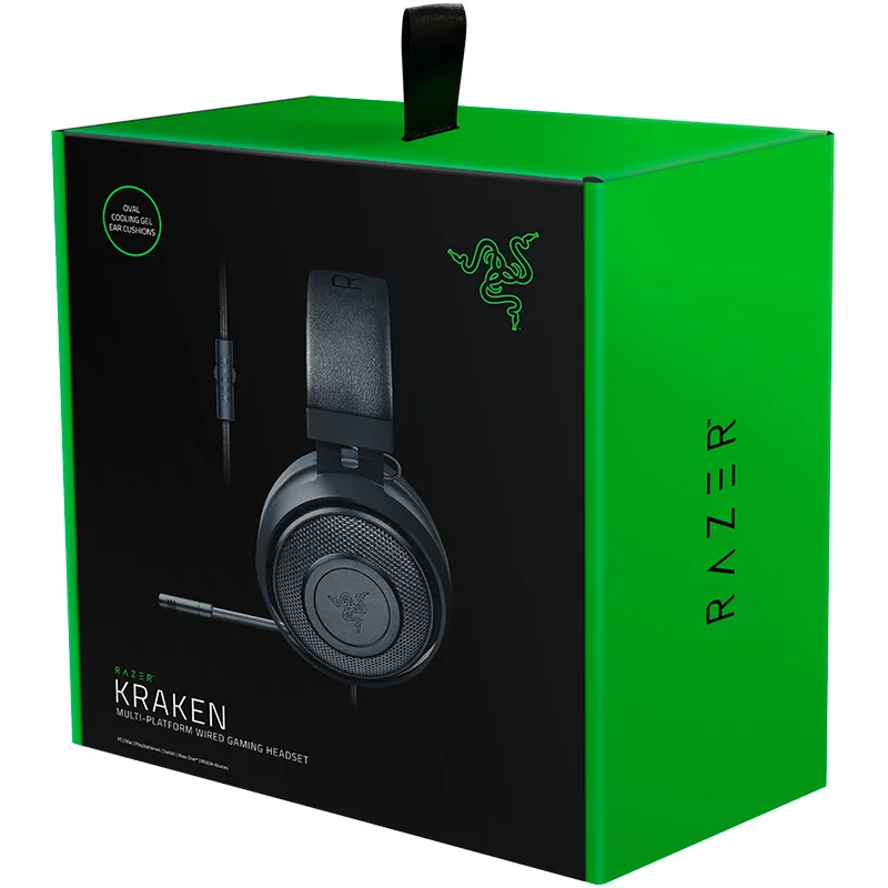 Razer Kraken версия гарнитура аналоговая игровая гарнитура с микрофоном шумоподавление подушечки для наушников для PC Gamer PS4 n-переключатель Xbox