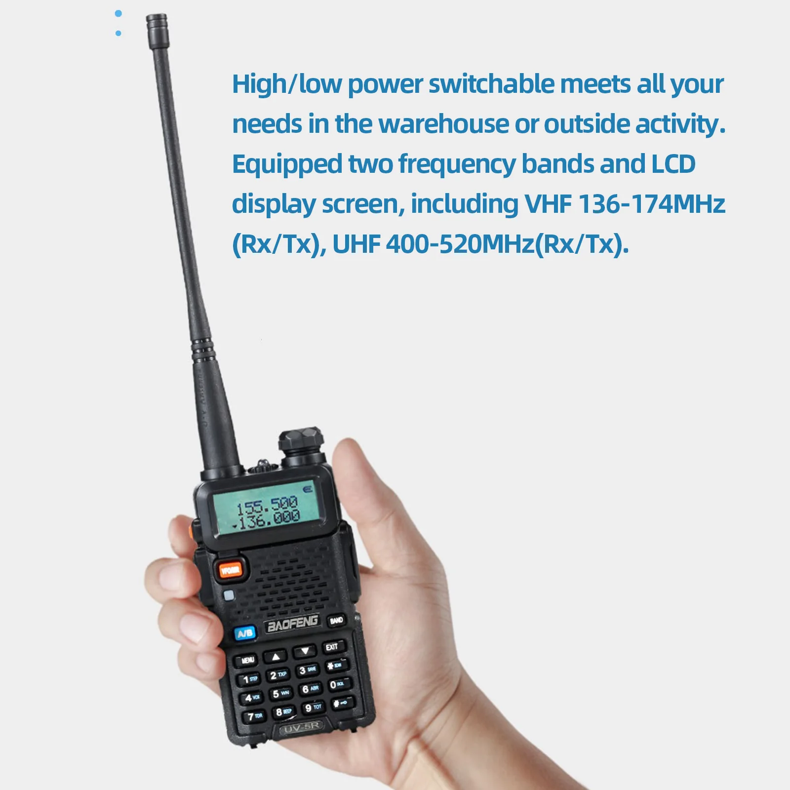 2 шт. 5 Вт UV 5R иди и болтай Walkie Talkie “иди 10 км Baofeng uv5r рация двухстороннее Охота радио