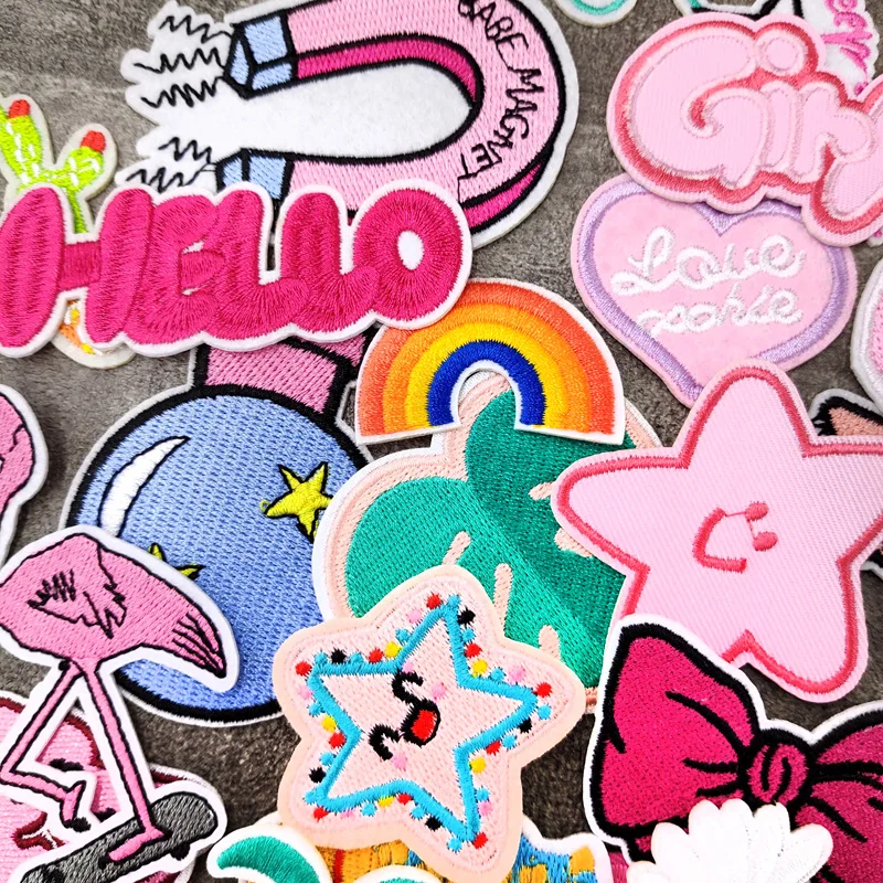 

Capsule Flower Cactus Star Patch Embroidery Applique Ironing Sewing Supplies Decorative Badges For Clothing Rainbow Brain