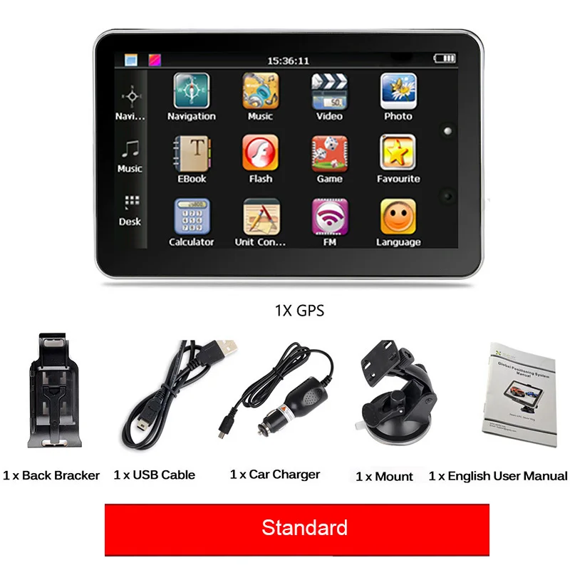 GPS Navigation Xgody Hd Автомобильный Gps навигатор Fm Россия Navitel последняя Европа карта Sat Nav грузовик Gps навигаторы автомобильный сенсорный экран - Размер экрана, дюймов: GPS Navigation