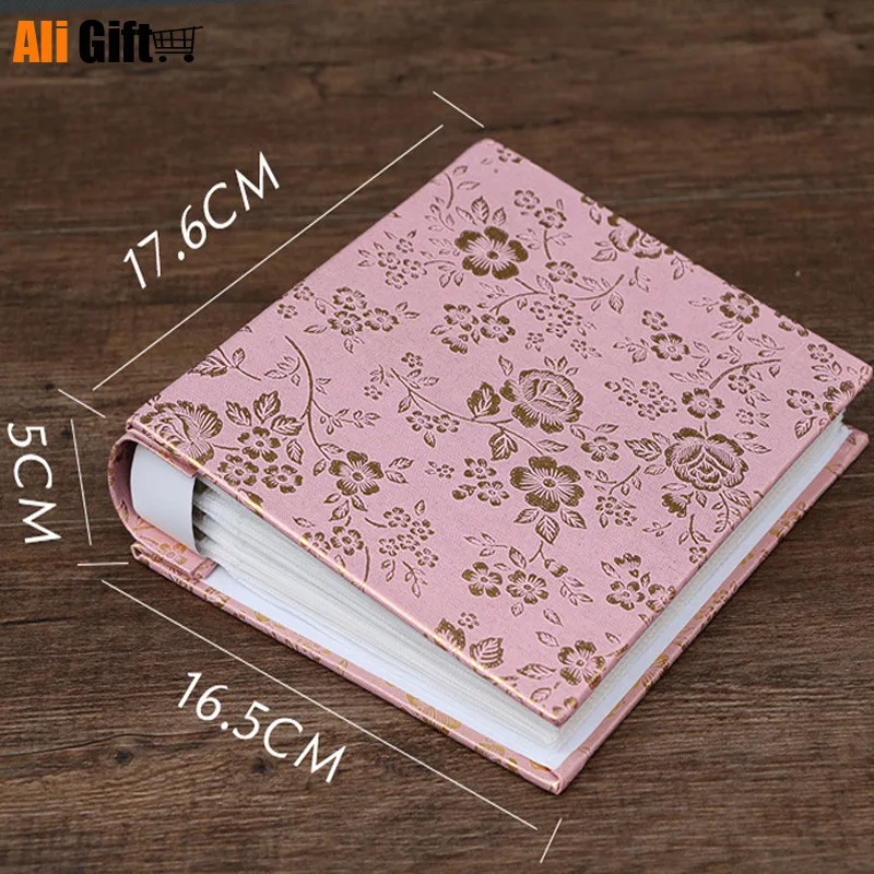 Фотоальбом 6 дюймов кожаный Цветочный ящик для хранения 100 листов альбом детей и