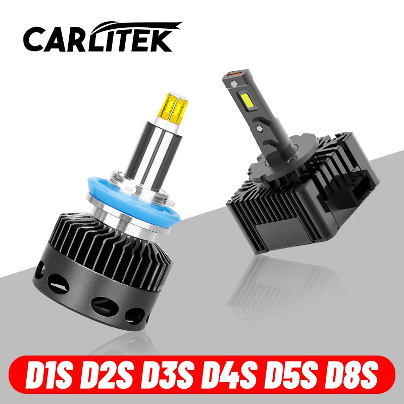 Светодиодные лампы для автомобильных фар CARLITEK H8 H9 H1 H11 H7 D1S D3S D4S D5S D2S мини фары
