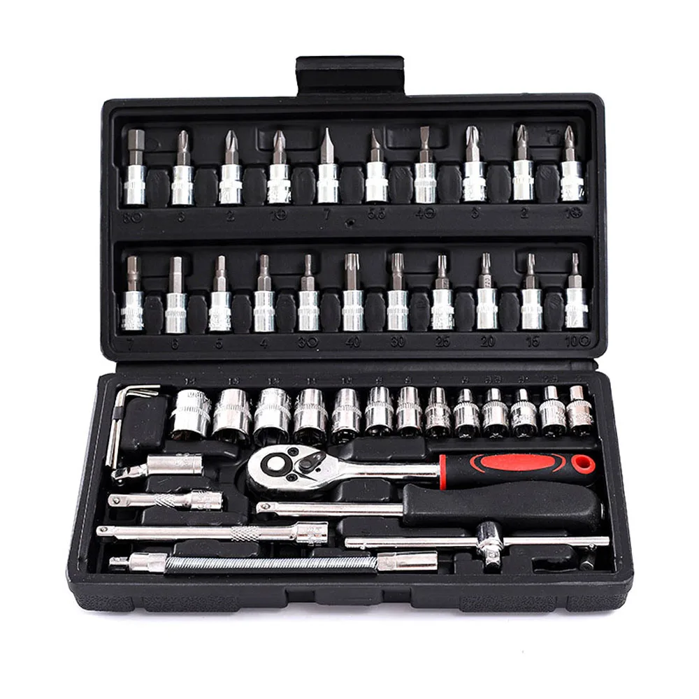 

Ключ-Трещотка из легированной стали, 1/4 дюйма, 46 шт.