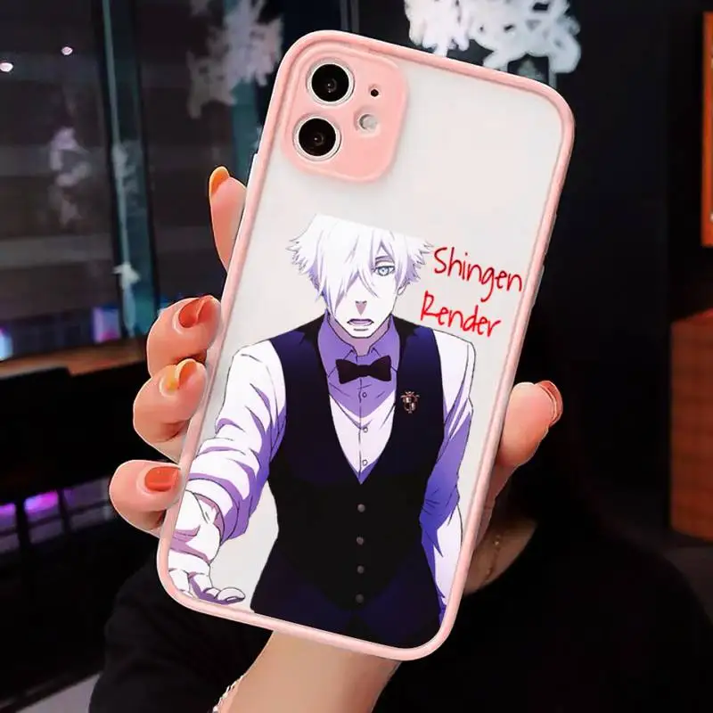

Death Parade Phone Case For iPhone 12 11 Mini Pro XR XS Max 7 8 Plus X Matte transparent Pink Cover