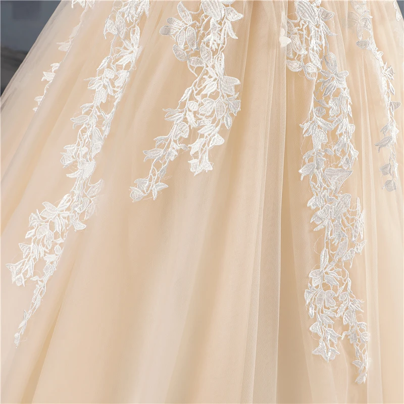 ТРАПЕЦИЕВИДНОЕ свадебное платье ZJ9149 невесты на бретелях-спагетти 2020 длинное в