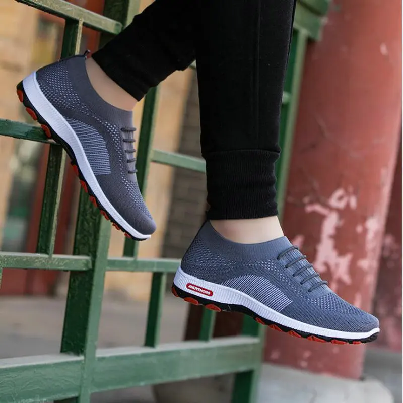 2019 autumn new Hot Sale Men Lace-up Sport Shoes sports Jogging leisure socks shoes C32-91 | Спорт и развлечения
