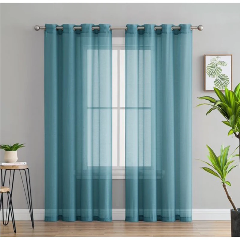 Европейские однотонные белые занавески оконные шторы для гостиной кухни