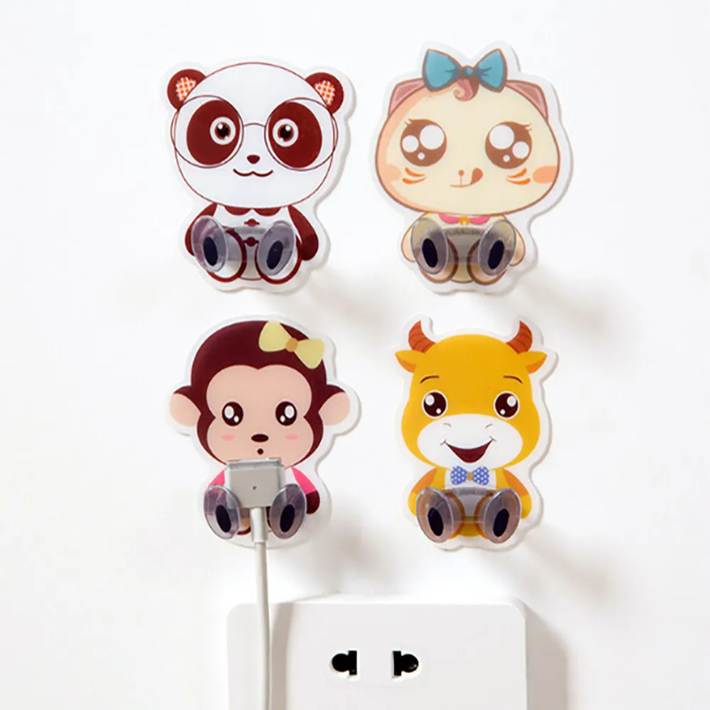 

3D Cartoon Animal Cute Sucker Toothbrush Wall Holder Suction Cup Bathroom Products Tooth brush Towel Bath Ball Shelf Holder