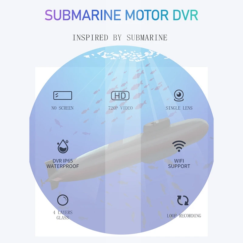 Видеорегистратор для мотоцикла с Wi-Fi видеорегистратор Full HD 720P широкоугольным