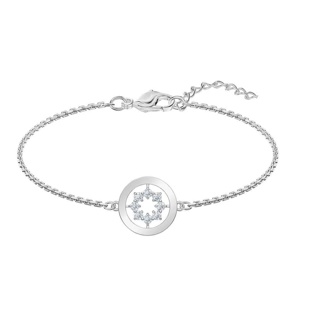 

Fashion New FURTHER CIRCLE Series Set White Gold Timeless Classic Modern Round Crystal Gives Lovers Commemorate Romantic Gift