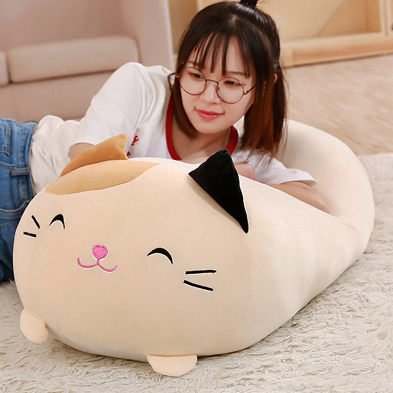 1 шт. кукла вниз кошка подушка плюшевые подушки Brinquedos с PP Хлопок чучела животных плюшевые игрушки куклы дети украшение дома