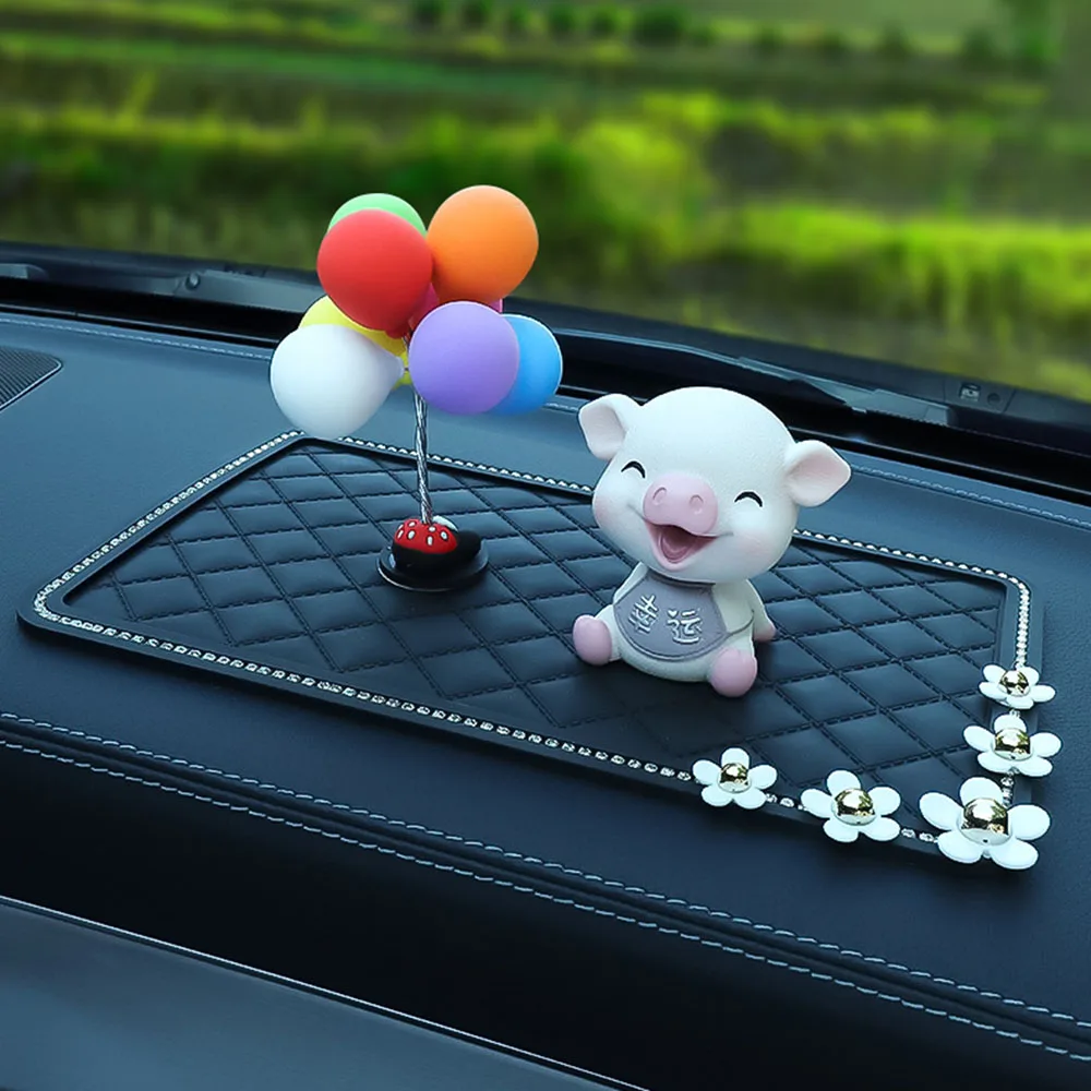 Приборной панели автомобиля Нескользящие коврики с украшением в виде кристаллов